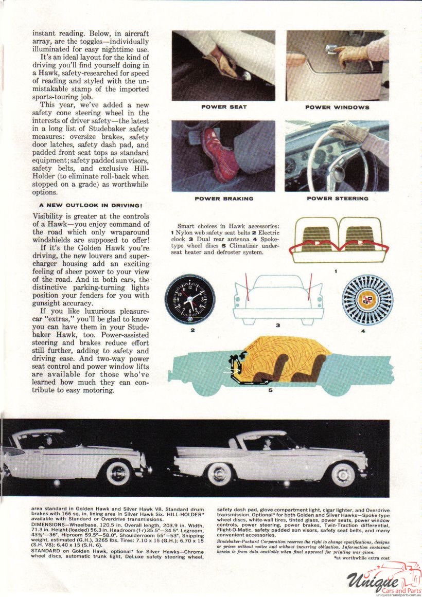1957 Studebaker Hawk Brochure Page 3
